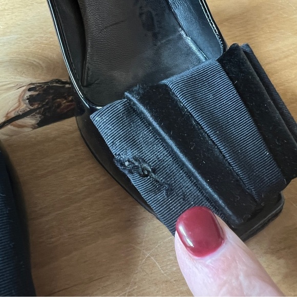 PRADA PATENT LEATHER PUMP COQUETTE GIRLY OLD MONEY QUIET LUXURY PEEP TOE  37-7 - Picture 6 of 13